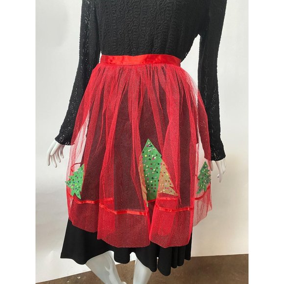 Vintage Handmade Holiday Apron - Picture 1 of 7